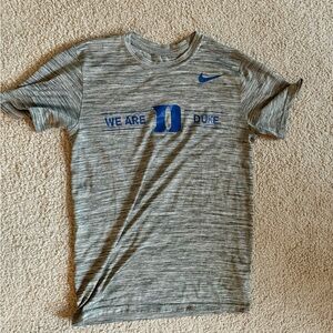 Heathered Gray Duke Blue Devils Football Drifit Nike Tee